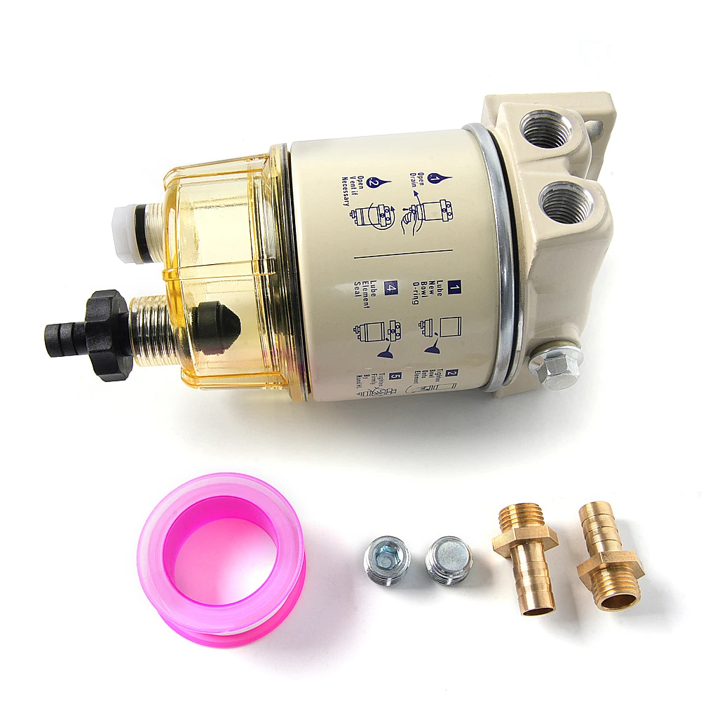 1 Pcs Fuel Filter R12T Fuel/ Water Separator Complete Assembly Filter diesel engine for Racor 120ad 140 Series Automotive OCC057