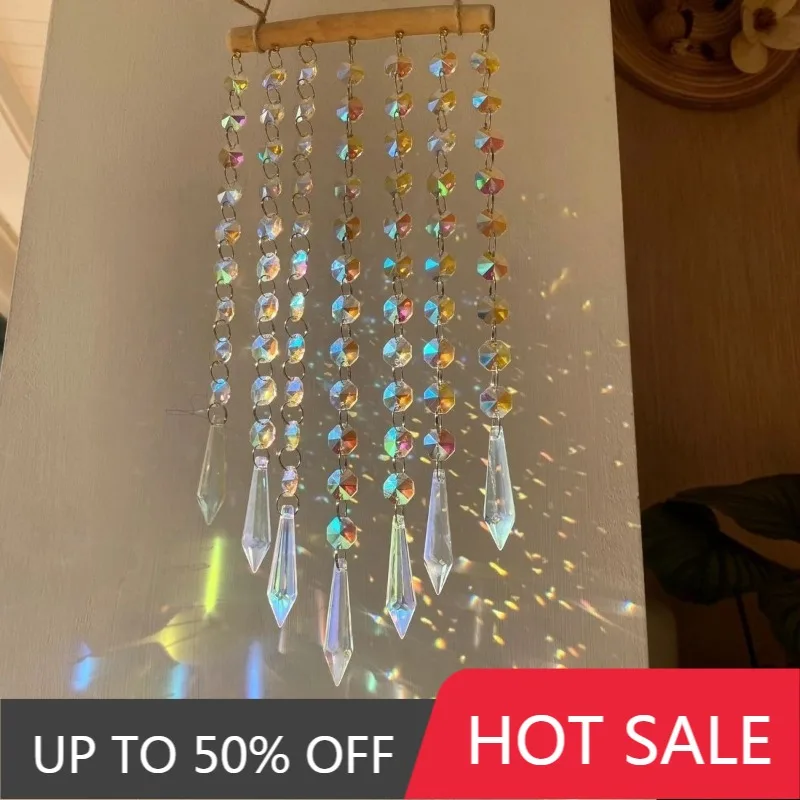 Art Crystal Wind Chimes Sun Catcher Beautiful Wind Chime Luxury Aesthetic Crystals Decoration Bedroom Decorations Pendant