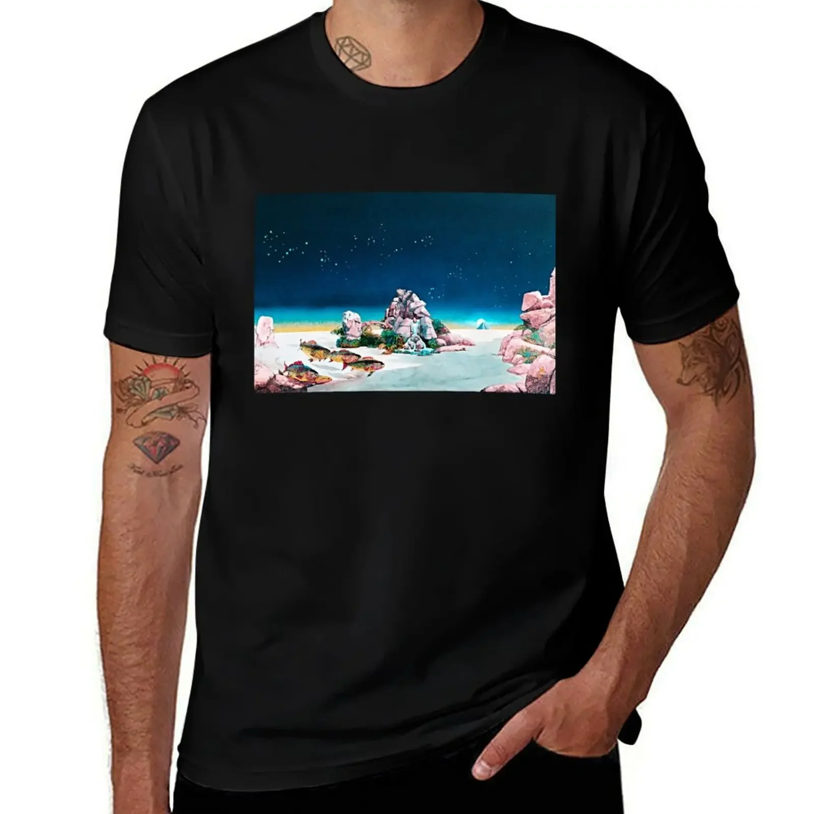 

Tales From Topographic Oceans, Fantasy Print, Surreal Art, Fantasy Landscape T-Shirt boys whites mens clothes