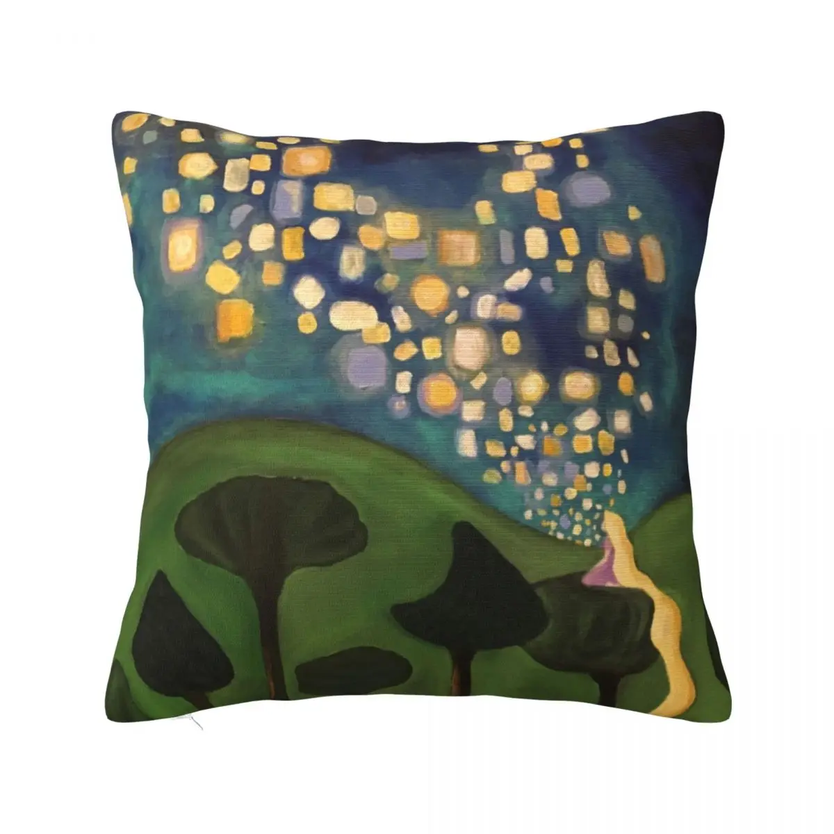 

Tangled Floating Lanterns Throw Pillow Anime Luxury Pillow Cover Room decorating items Christmas Pillowcase