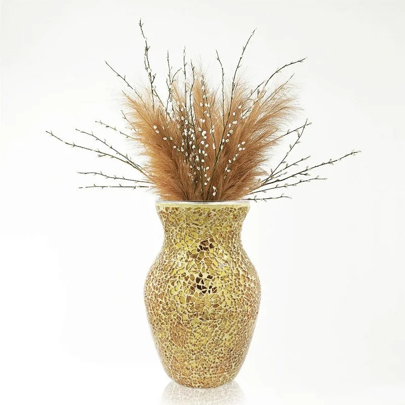 European Symphony Vase Bohemian Mosaic Glass Vases Guest Dining Room Bedroom Study Entrance Decorative Ornament Home Decor