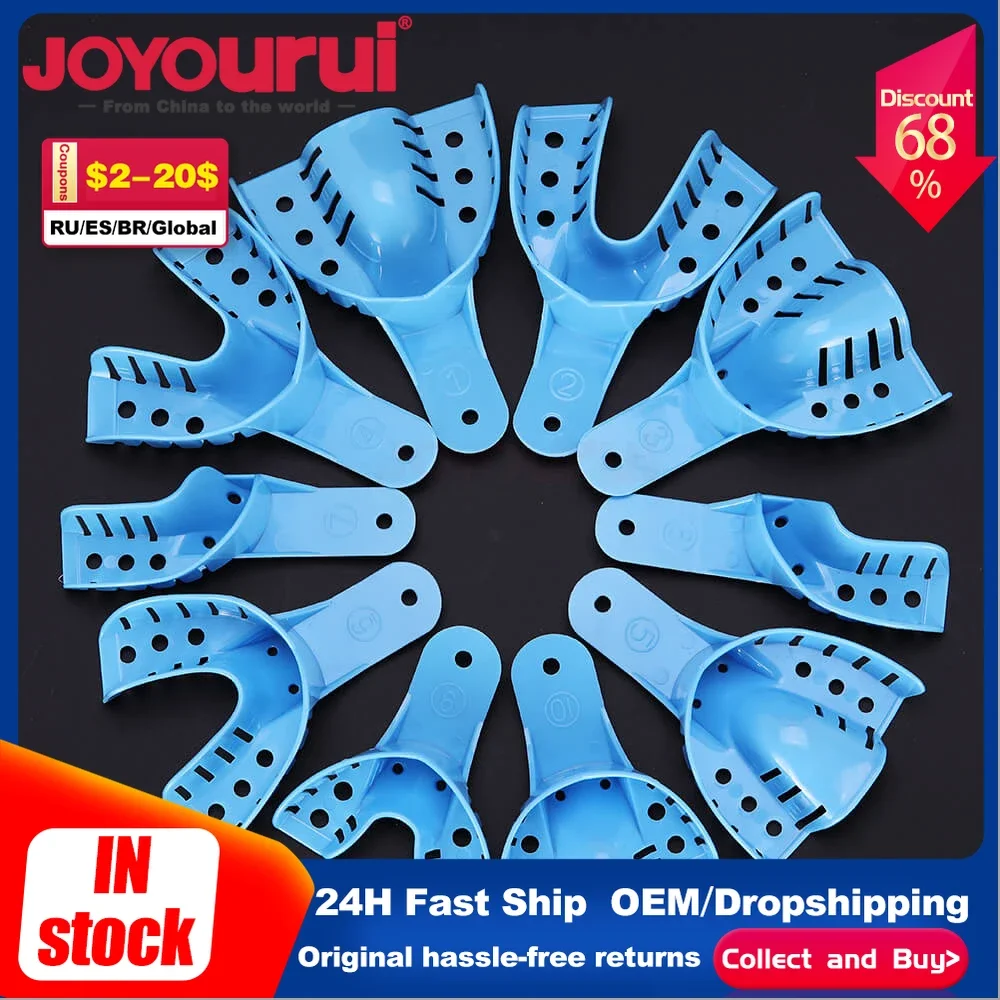 1 Takım Yetişkin Tek Kullanımlık Plastik Diş Ölçü Tepsileri Isıtma Anestesia Diş İmplantları Dentales ile Sterilize Edilemez