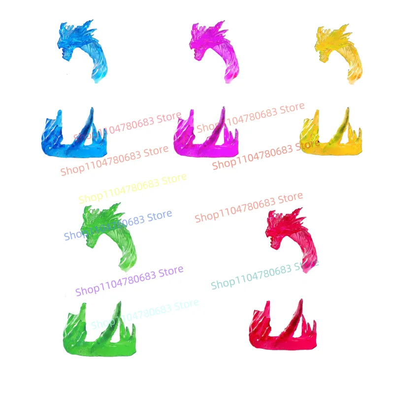 MOC Building Blocks Miniature Figures Water Dragon Display Stand Cartoon Anime Accessories Model Ornaments Decorative Toys Gifts