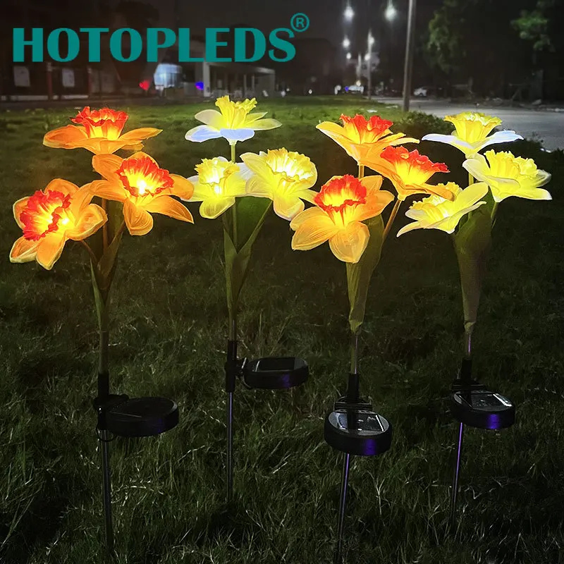 

Hot-selling Solar Daffodil Floor Lamp, Courtyard Garden Outdoor Landscape Decoration Waterproof Lawn Lamp