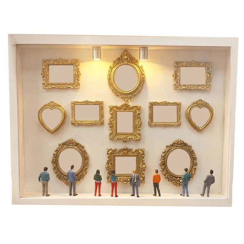 DIY Mini Museum Silhouette Box Kit Romantic Shadow Art 3D Paper Carving Frame Gift for Couples Valentine's Day Anniversary Decor