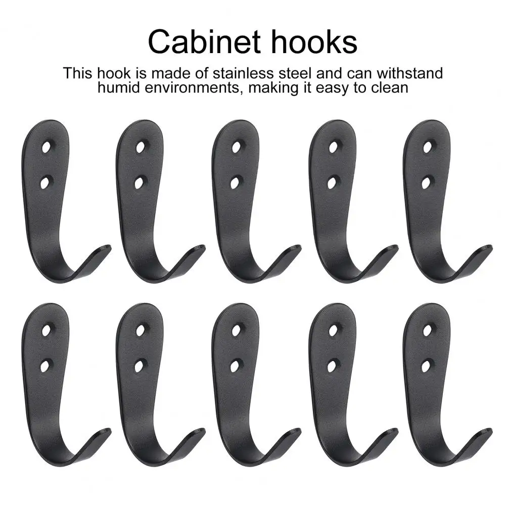 Coat Hooks Scarf Bag Hooks Heavy Duty Stainless Steel Wall Hooks for Bathroom Kitchen Organization 10 Pack Rotating for Clothes