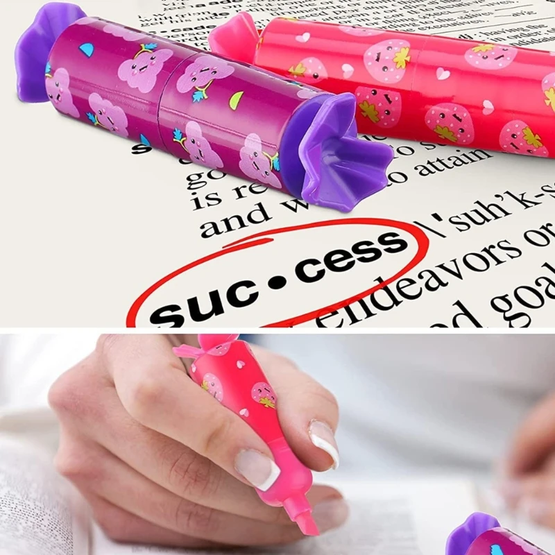 96GE 12 قطعة شكل الحلوى قلم تحديد حجم الجيب قلم تحديد التجفيف السريع لتقويم مجلة سكرابوكينغ #2