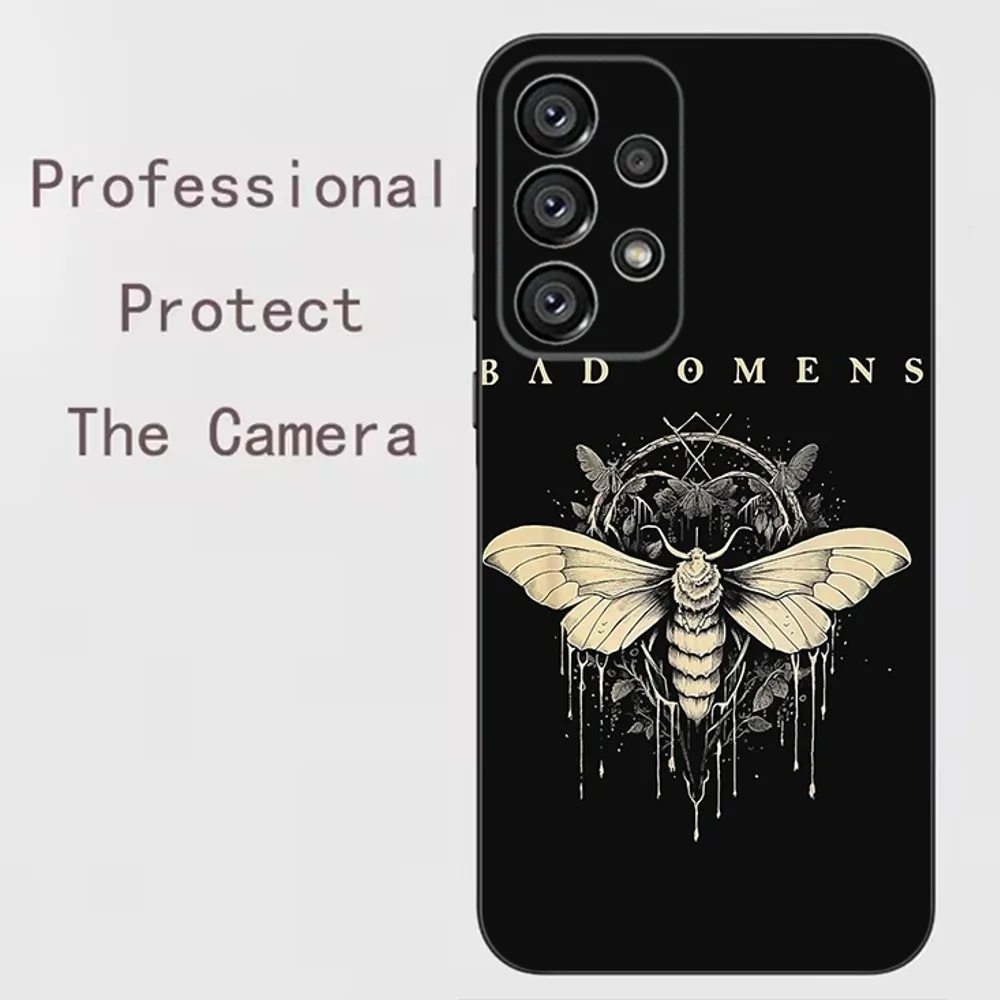 bad O-omens  Phone Case For Samsung Galaxy A91,A80,A73,A72 ,A71,A53A52,A32 ,A31A22,A21s,A20,Black Cover