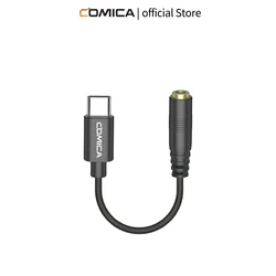 Comica-CVM-SPX-UC Cabo De Áudio, Mini Adaptador De Som, TRRS para USB-C Interface, Cabo Para Microfone, 3.5mm