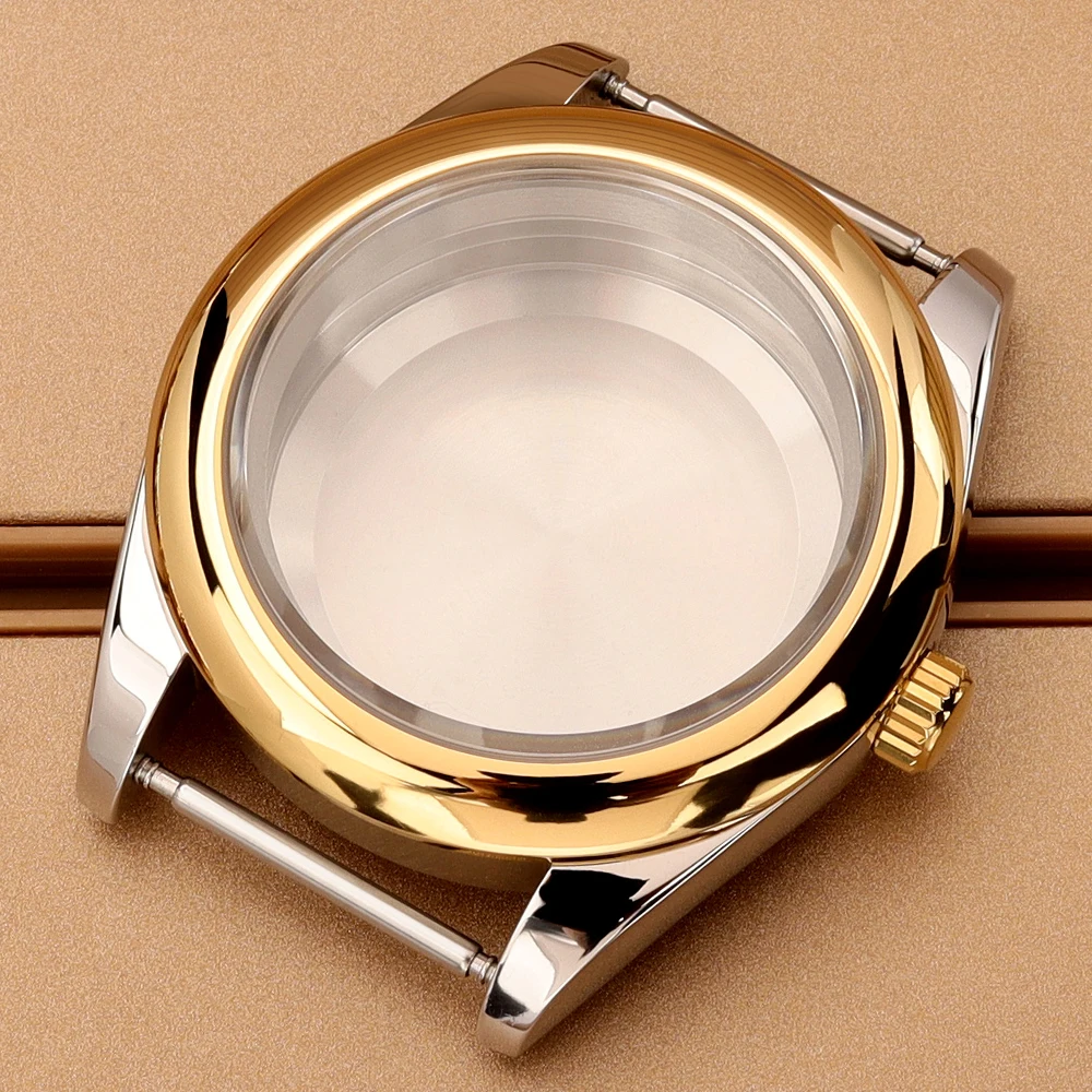 Silver 36MM/39MM Watch Case Sapphire Glass For NH35 NH36/38 Miyota8215 Movt 28.5mm Dial 316L Steel Polish Water Resistanst 10ATM