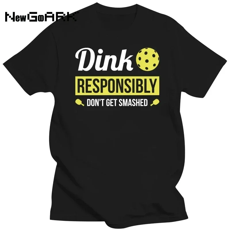 LE Vintage Dink Responsibly Funny Pickleball T-Shirts for Men Round Neck Cotton graphic t shirts