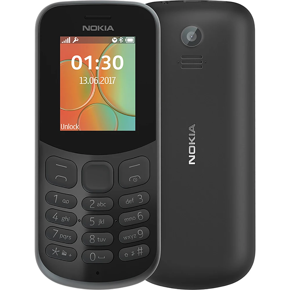 Nokia 130 2017 Backup Phone 2-inch 2SIM 1020mAh MP3 Micro USB 3mm FM Radio Physical Button Nokia Elderly Function Phone view 2