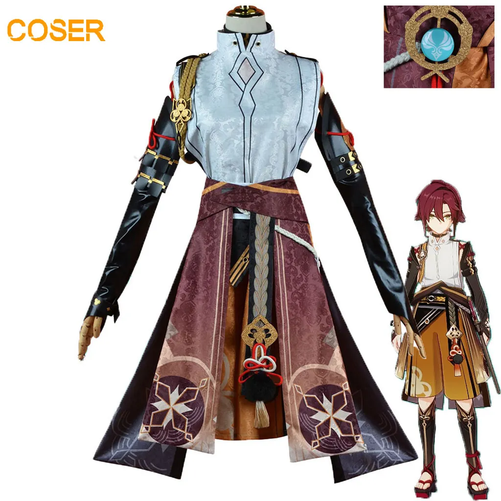 Game Genshinimpact Shikanoin Heizou Cosplay Costume Wig Full Set with Accessories Halloween Party Costume Cosplay Outfits