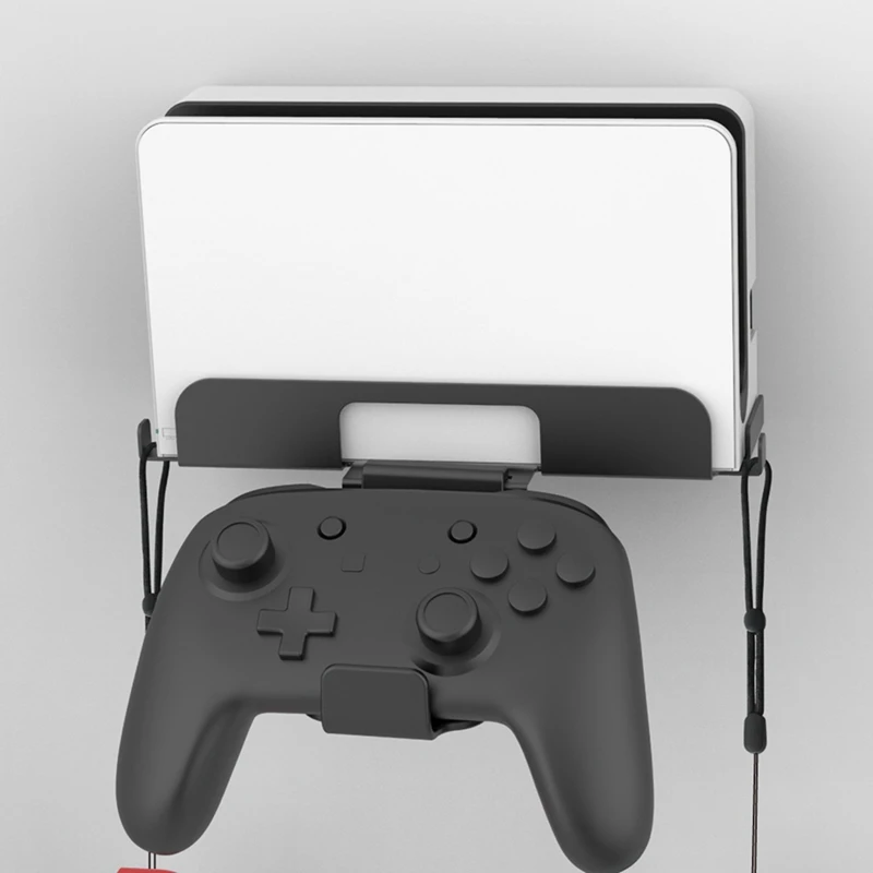 Универсальное настенное крепление для Nintendo Switch и Switch OLED консоли, настенное крепление, стеллаж для хранения консоли, настенный кронштейн