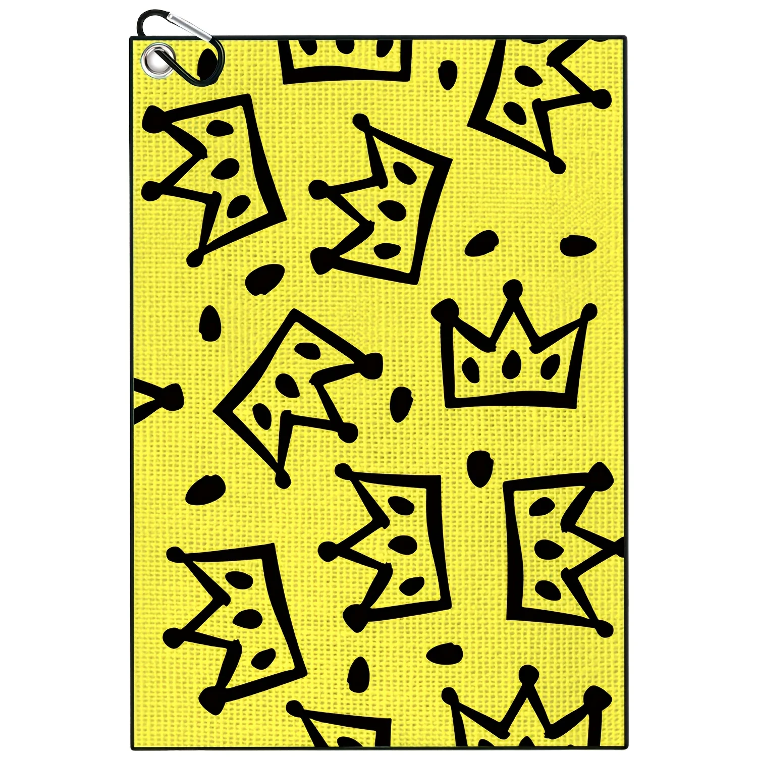 1 Golf Towel with a Cheese Crown Design Style, Made of Microfiber Polyester, with a Waffle Texture, Soft Material, with a Buckle image 2