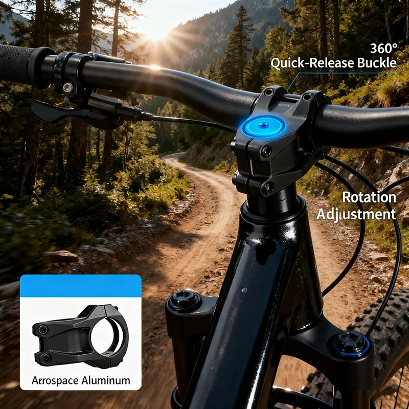 

MTB Mountain Bike Stem Aluminum Alloy Ultralight High strength Short 31.8×28.6MM E-bike/Bicycle CNC Handlebar Stem Bike Part