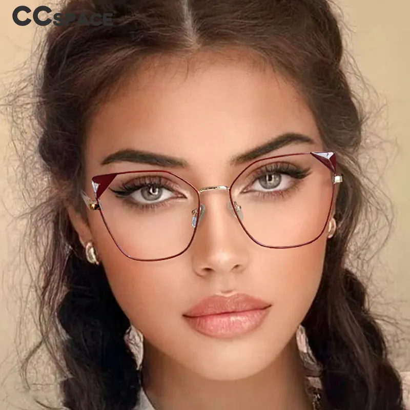 53143 Retro Cat Eye Anti Blue Light Women Simple Optical Glasses Frames Fashion Computer Eyeglasses