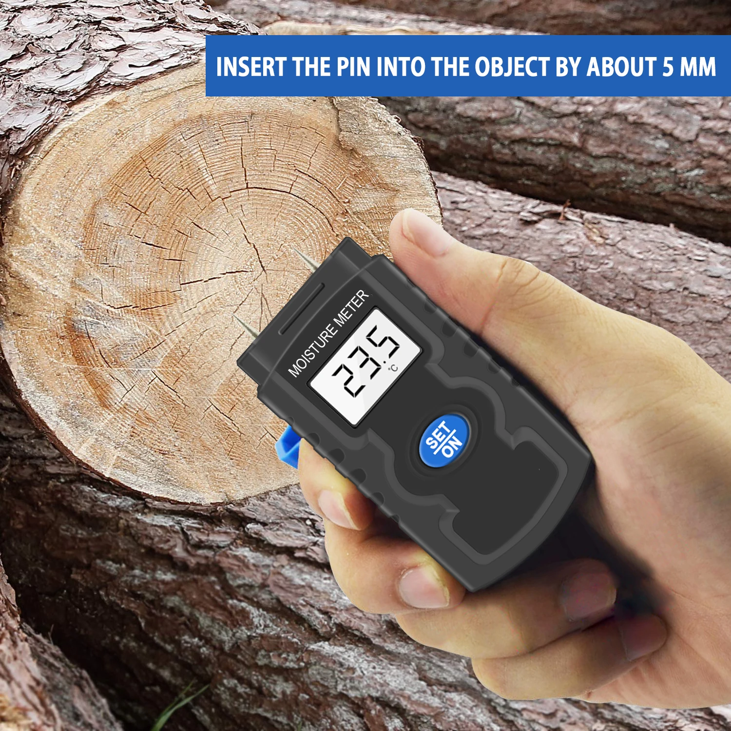 Portable Temperature Detector -58~2462℉ Auto Power Off High Accuracy K-type Thermometer Tool