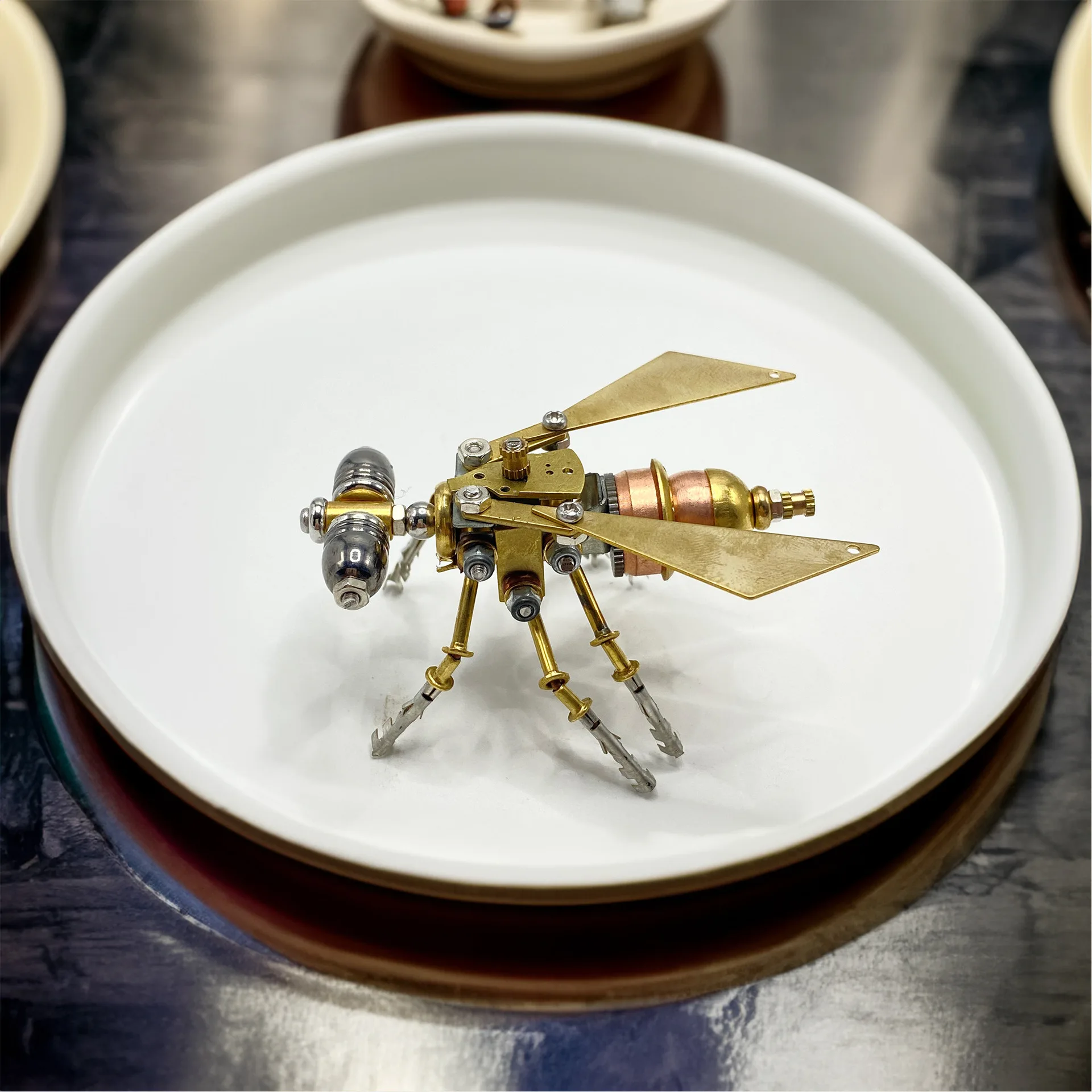 Steampunk Mechanical Fly Model Kit DIY Metal Insect Assembly Unique Desk Decor & Collectible Art Piece