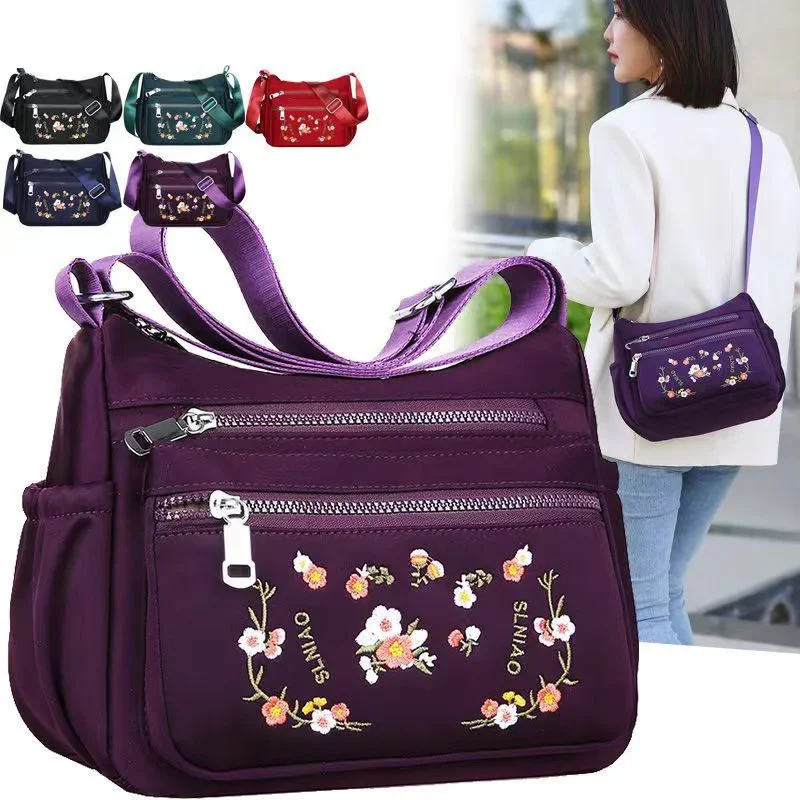 Nowy projekt patchwork w kwiaty kobiety Crossbody torba damska torba moda kobieta pojedyncze ramię pochylona torba na zakupy — zdjęcie 2