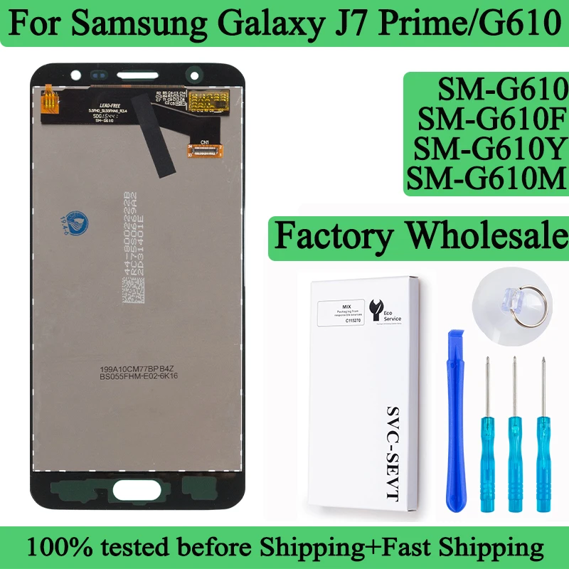 SM-G610F G610Y G610M G610 Premium Lcd For Samsung Galaxy J7 Prime Display Touch Screen Digitizer Panel Assembly Lcd With Frame