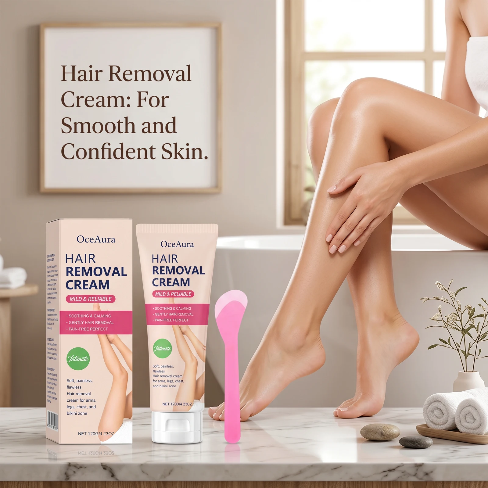 Mild Hair Removal Cream for Leg Arm Chest Armpit Hair Remover Painless Full Body Depilatory Cream Calming Soothing Skin Care