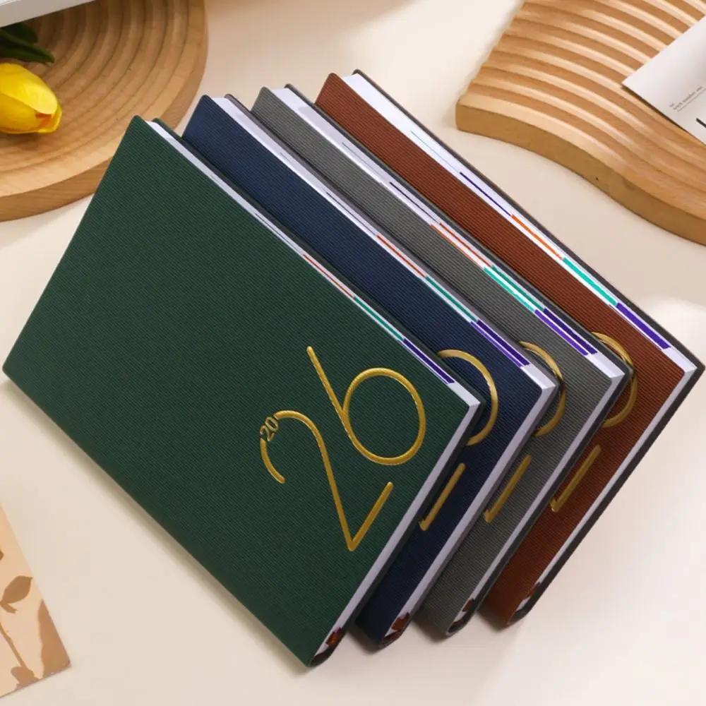 English 2026 Schedule Planner Notepad 12 Months Bookmark 365 Days Efficiency Notebook Thick Paper Simple To-do List Notebook
