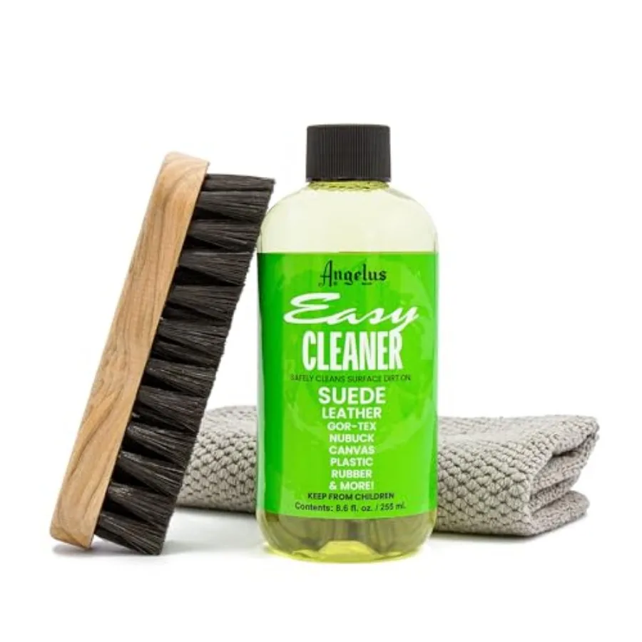 

Shoe Cleaner Kit, 8.6 Oz, Brush, Towel - Professional Sneakers, Leather, Nubuck, Suede Shoe Cleaner Kit - Safe on All Fabrics,