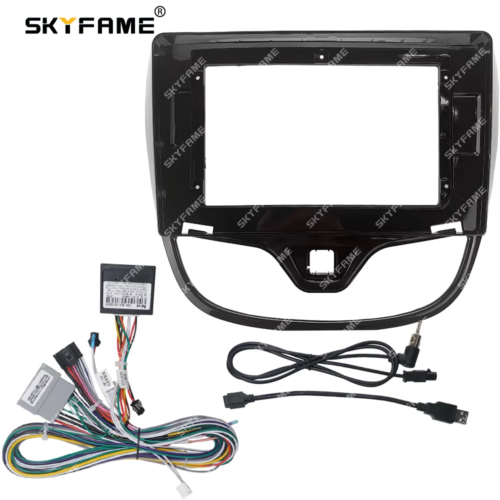 Skyfame quadro de carro adaptador fáscia android rádio traço montagem painel kit para opel karl vinfast fadil
