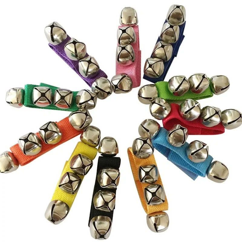 Orff Instruments Wrist Bells Metal Hand Foot Dance Waist Bells Learning Toys for Kids Girls Musical Instruments Free Shipping