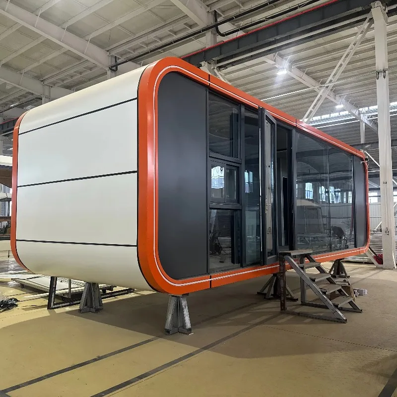 Apple Cabin 20ft 40ft Outdoor Modern Prefab Tiny House Mobile Office Pod Container House Office Building