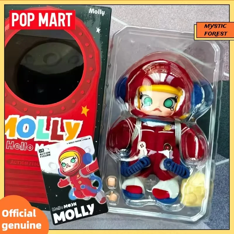 

В НАЛИЧИИ POP MART Molly 1/8 Mobile Doll Hello Moon: Коллекционная плюшевая фигурка в одежде, игрушка, аниме-фигурка, подарок, слепая коробка