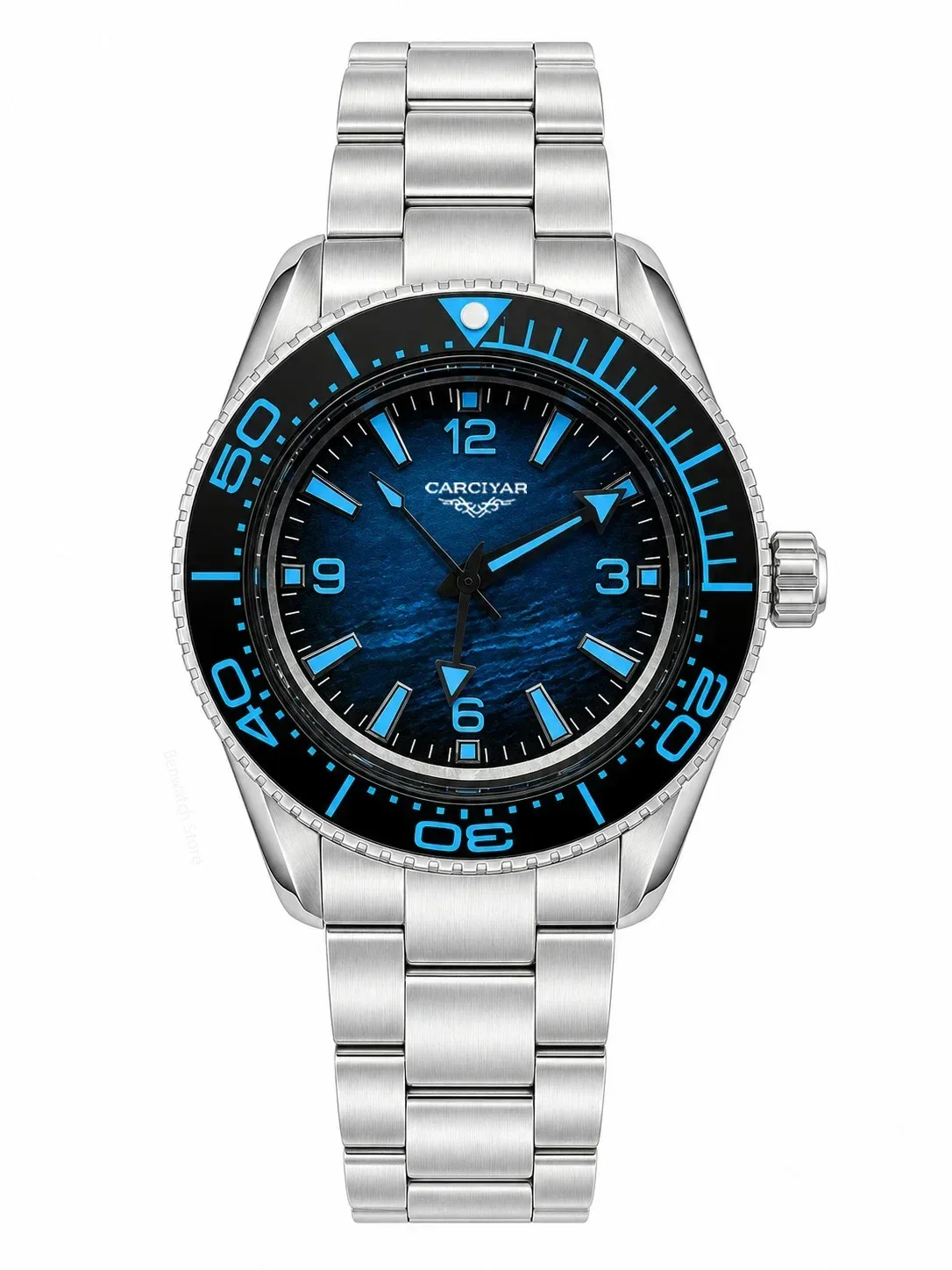 A188 Store 43 mm Automatic Mechanical Men's Watch, 904L Stainless Steel Case, Full-Featured World Time