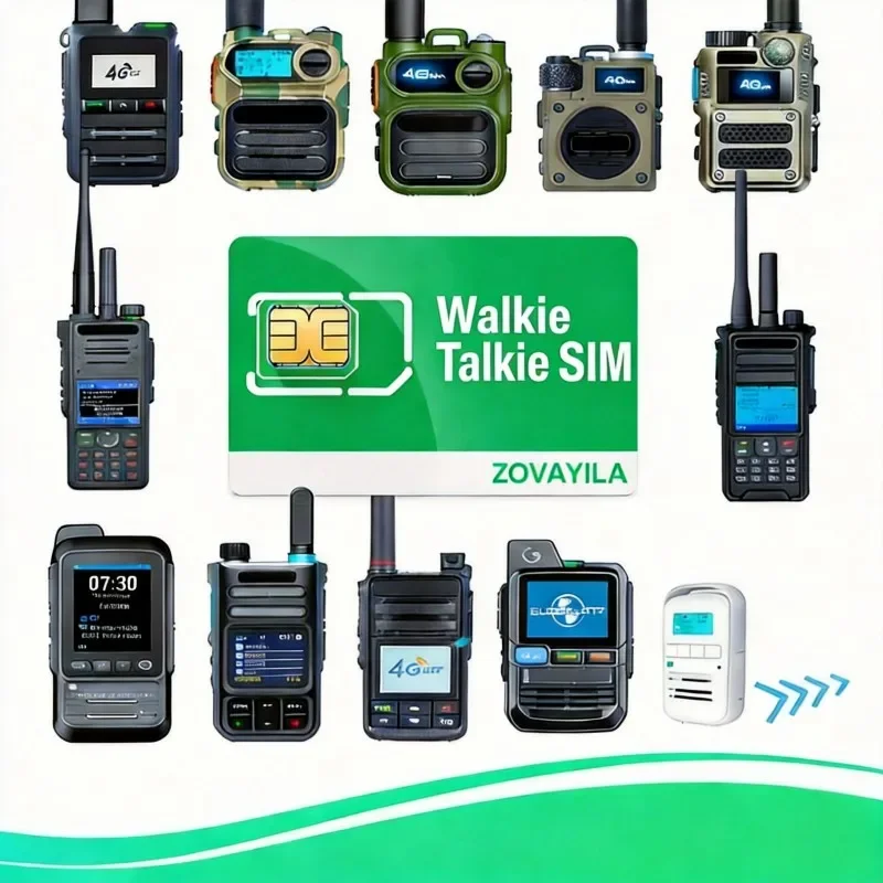 Global Ptt Walkie Talkie Sim Card Europe No Contract 300MB/30 Days 4G LTE 3-in-1 SIM for PTT Radios for K500 Etc.