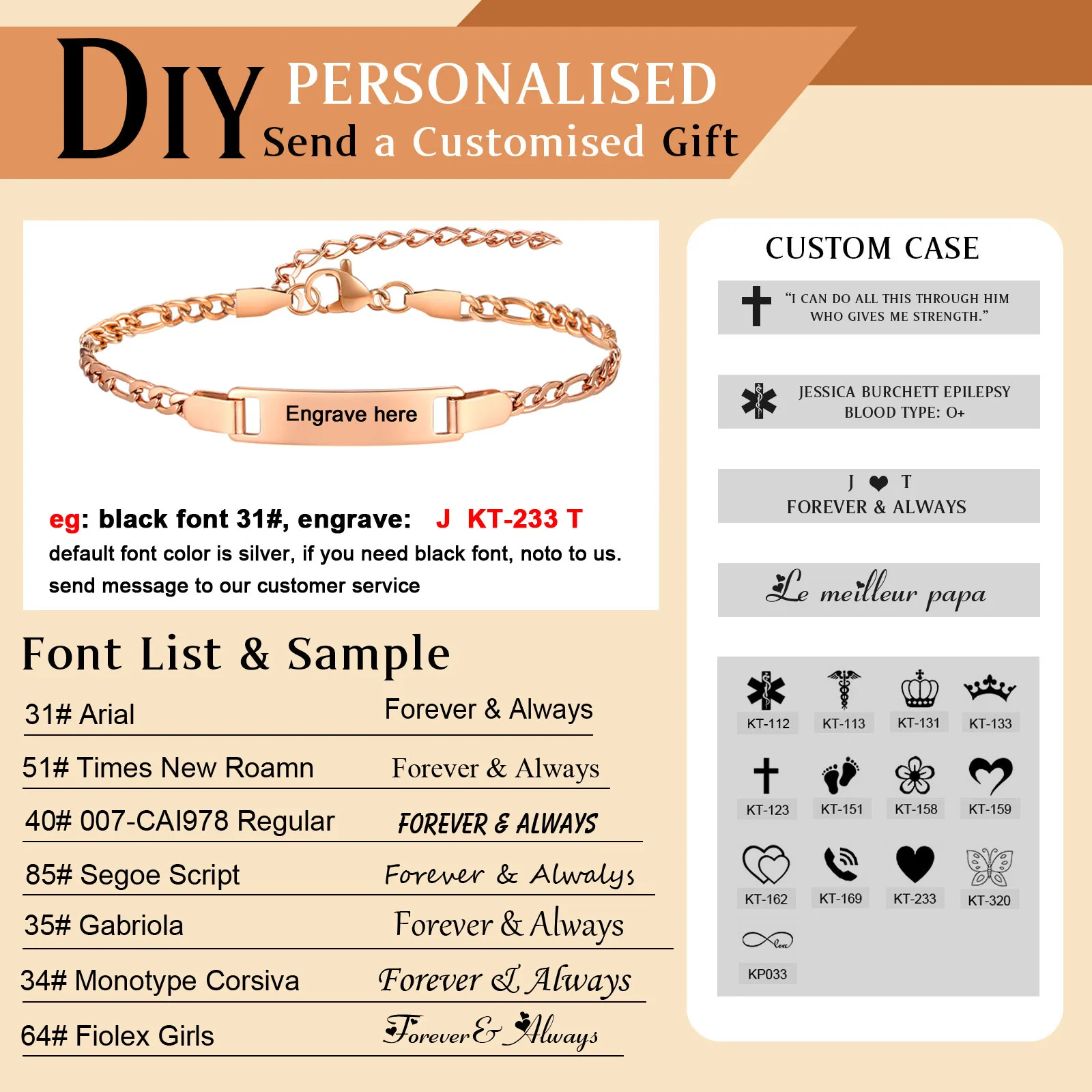 Personalized Bracelet for Women ,customized Figaro Chain Adjustable, Stainless Steel Jewelry Anti Allergy, Mom Daughter Son Gift