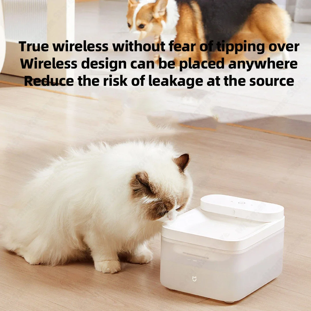 Xiaomi Mijia Wireless Smart Pet Water Drinking Dispenser Fountain Dog Cat Automatic Pet Mute Drink Feeder Bowl Works Mijia APP