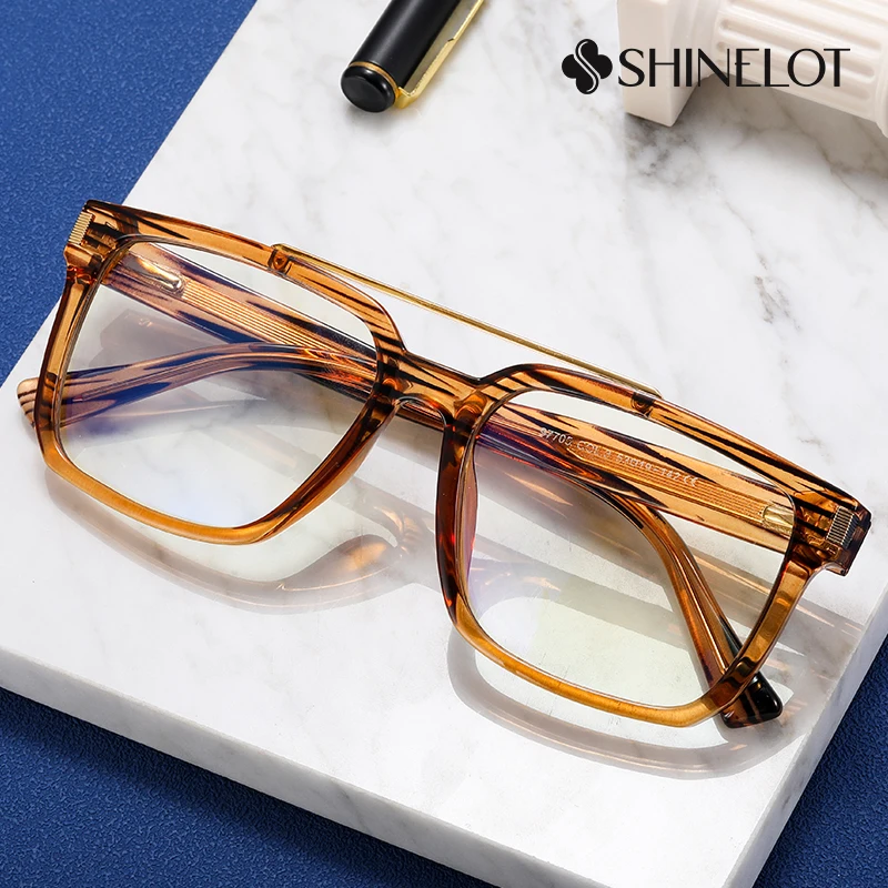 97705 Science Geek Youth Style Optical Glasses Male Double Bridge Eyeglasses Radiation Protection Medical Grade Durable Eyewear view 3