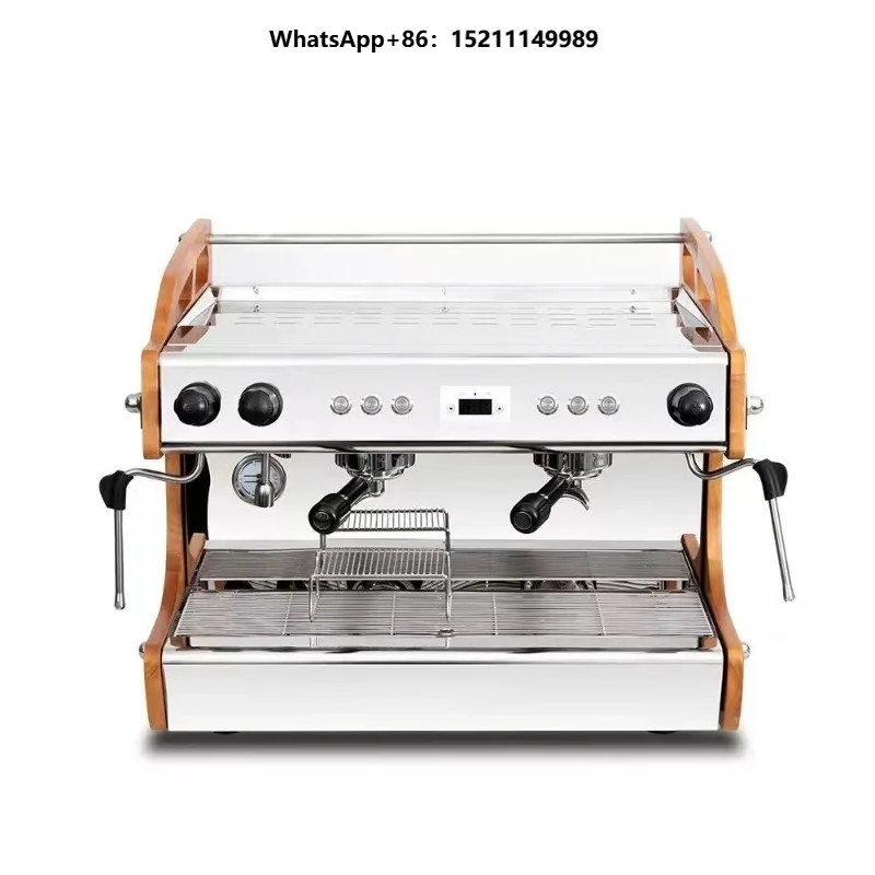 Professional   Coffee Maker with 2 Group Dual Boiler Espresso Coffee Machine Black 11L