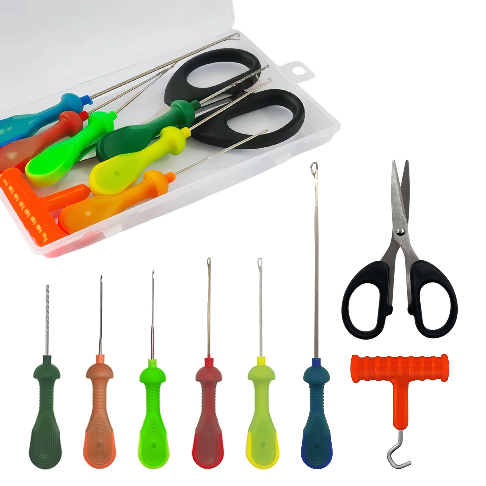 YOTO Aguja de aparejo para carpa con broca y gancho - imagen 5