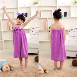 Kids' bath towel Bathrobe Super soft kids' bath skirt Super absorbent shower towel Bathrobe Beach swimming towel