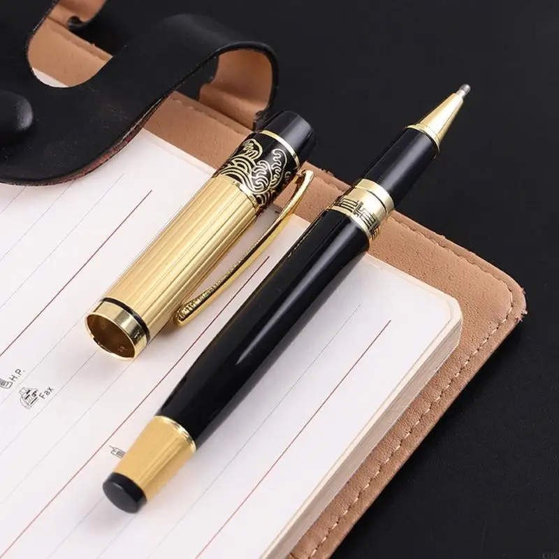

Metal Fountain Pen with Piston Filled Inks Cartridge Metal Tip Smooth Writing for Daily Writing Calligraphy Practice K1KF