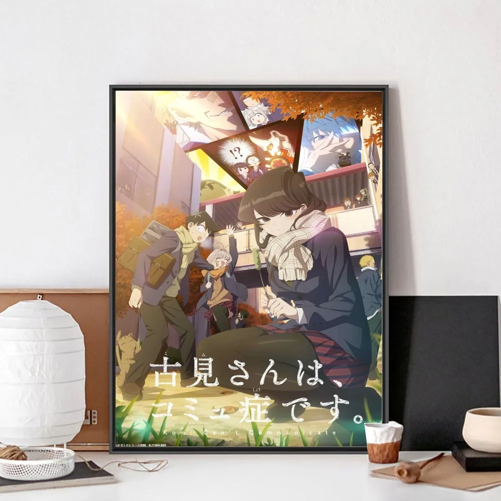 Komi san wa Komyushou Desu Anime Poster No Framed Poster Kraft Club Bar Paper Vintage Wall Art Painting Bedroom Study Stickers