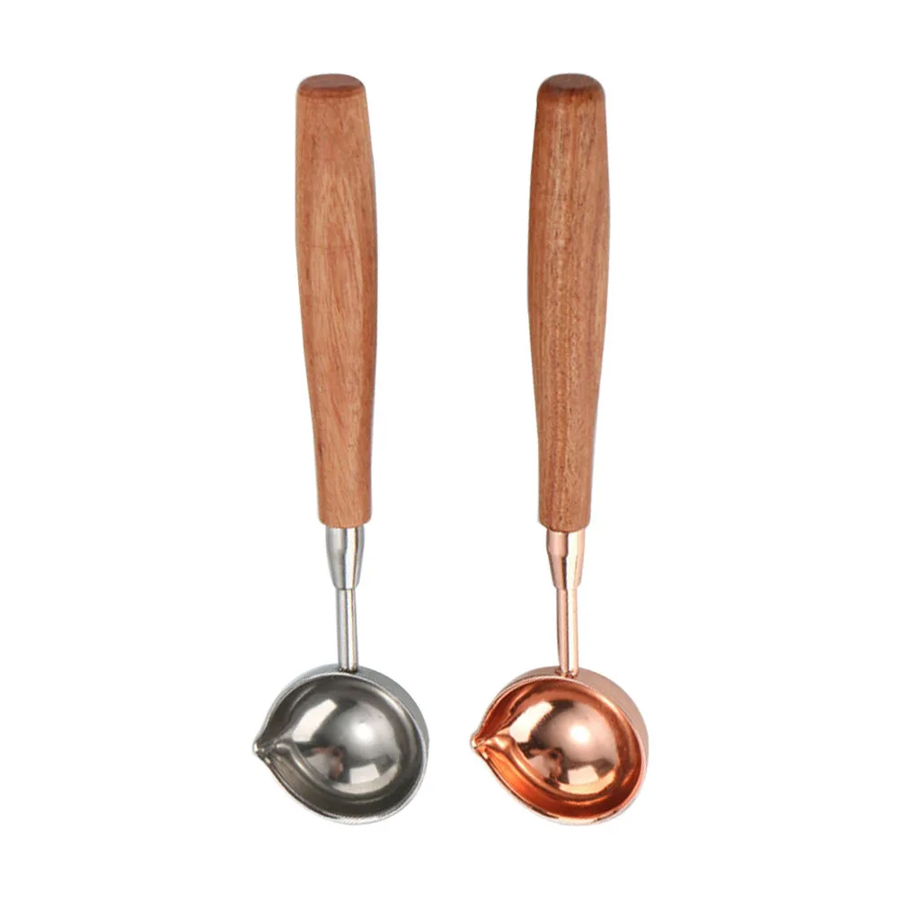 

2Pcs Stainless Steel and Wood Handle Measuring Spoons for Kitchen Use Coffee Scoop Dry Liquid Ingredients Measure Tablespoon