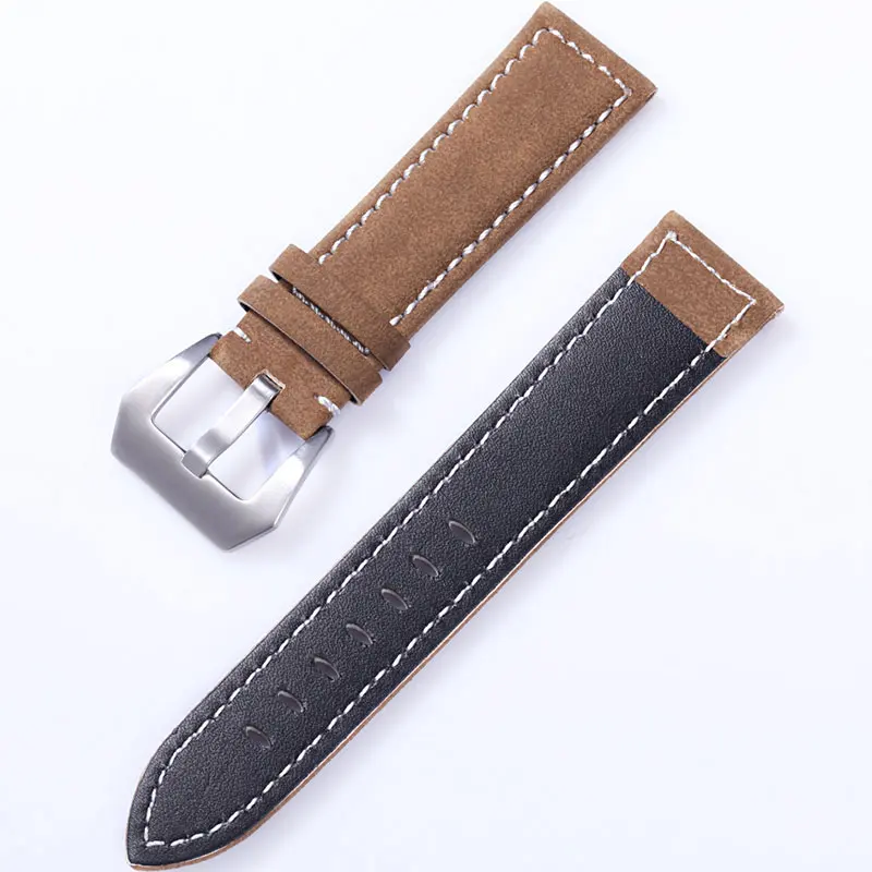 حزام ساعة عالمي أصلي 20 مللي متر 22 مللي متر حزام (استيك) ساعة إكسسوارات حزام ساعة جلد عالي الجودة لأحزمة ساعات الكوارتز الميكانيكية