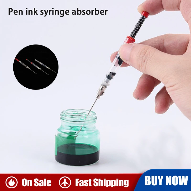 1 Set Ink Cartridge Filler Fountain Pen Syringe Absorbor Suction Device Instrument Tool Stationery Office School Supplies