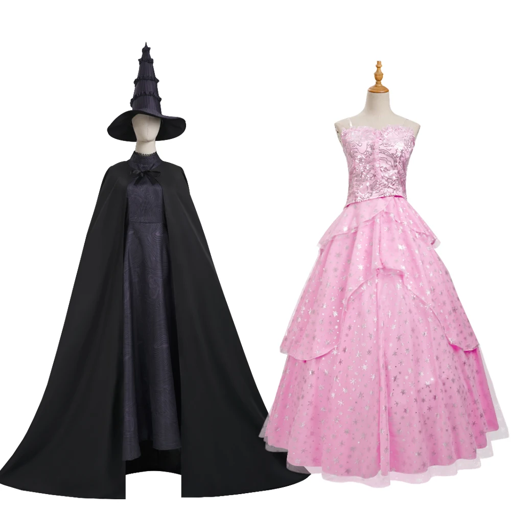 

В НАЛИЧИИ Glinda Wicked Косплей Костюм Маскировка для Взрослых Женщин Розовое Платье Ролевая Игра Фэнтезийный Наряд Хэллоуин Карнавальный Костюм