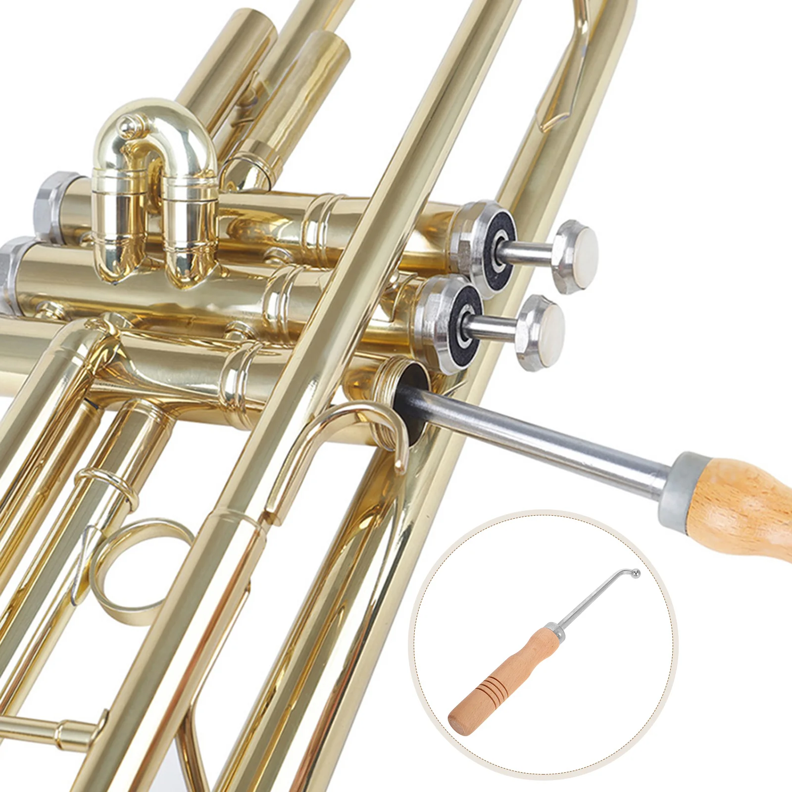 

Trumpet Dent Repair Tool Bent Tube Repairing Tool For Wind Instruments Precise Repair Lightweight Portable Music