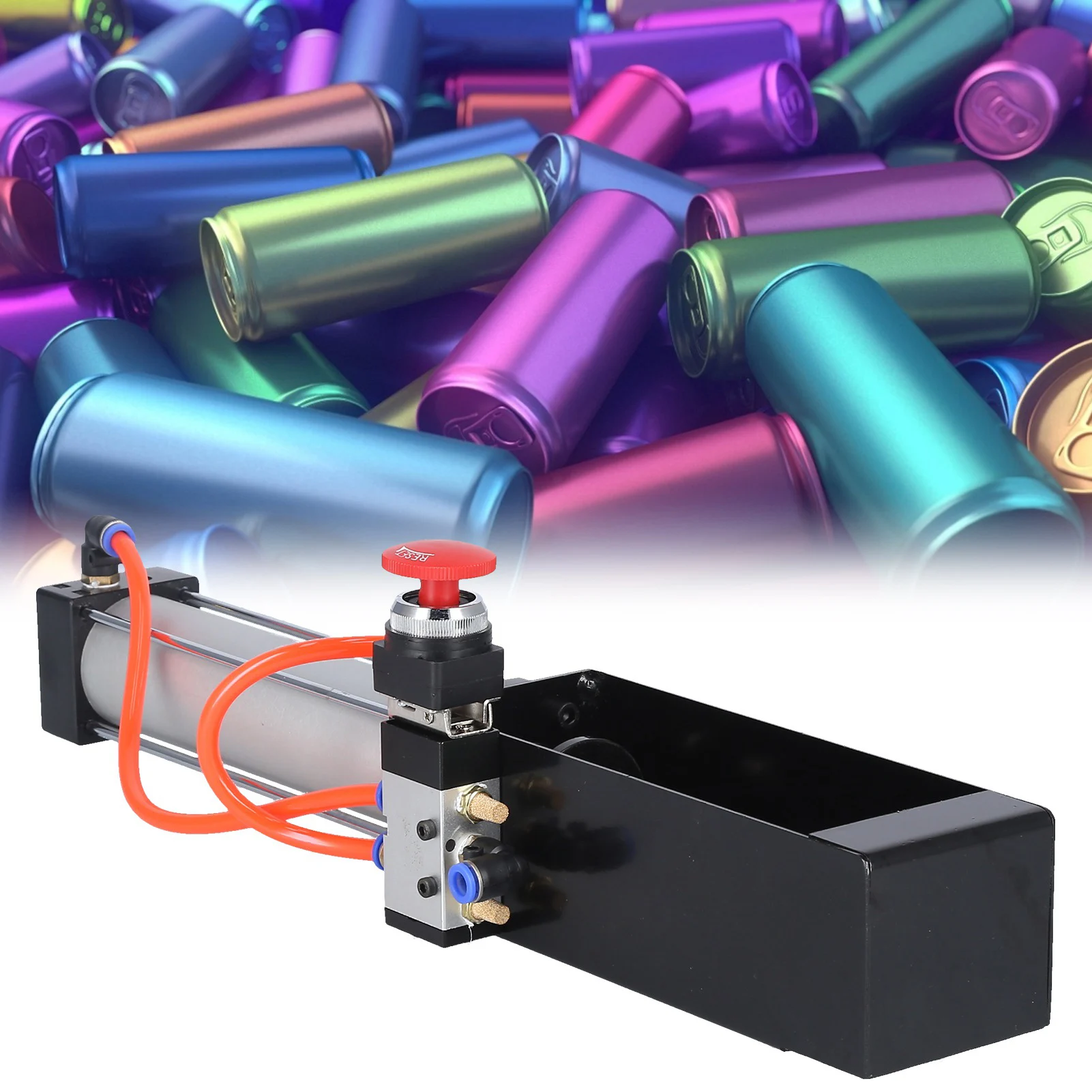 

Дробилка для банок с толкающим клапаном, пневматическая дробилка для банок, цилиндр, дробилки для банок с толкающим клапаном, экологически чистый инструмент для переработки, пневматическая дробилка для банок