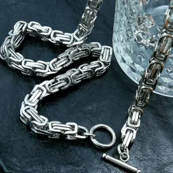 Necklace Mens Stainless Steel Long King Chain Necklace Hip Hop Statement Rock Necklace Jewelry Gifts for Male Accessories