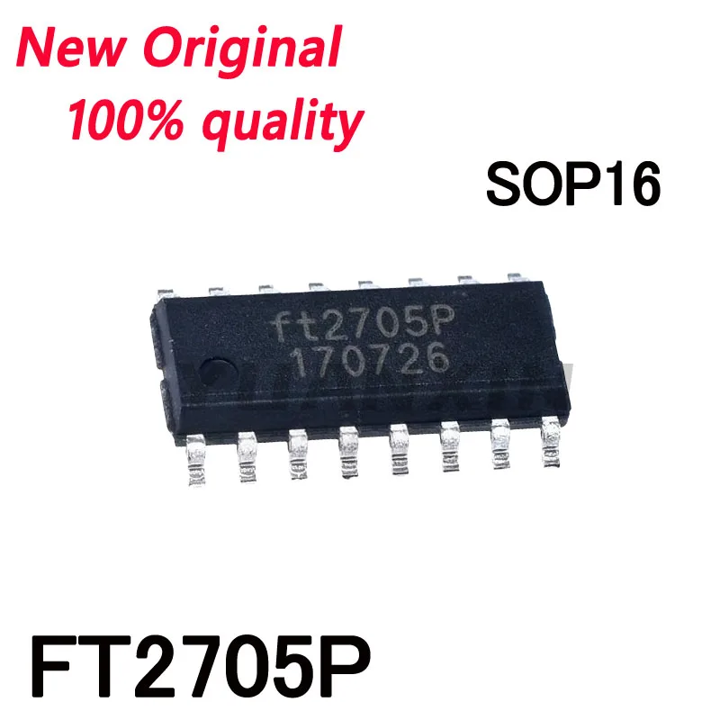 （5-10/pieces）New FT2705P FT2705 SOP16 Dual channel 2*10W power amplifier chip to prevent breaking sound  In Stock